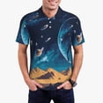 thumbnail image 1 of Fotbe Astronaut In A Space Suit On The Planet Camiseta Polo de Golf para Hombre con Estampado – Camisa Deportiva Transpirable con Cuello Abotonado-4X-Large, 1 of 6