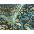 thumbnail image 4 of Ambesonne Ethnic Quilted Bedspread Set 3 Pcs, Abstract Flower Vibrant, King Size, Pale Yellow Turquoise, 4 of 5