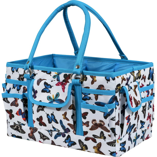 SINGER Sewing Storage Collapsible Tote Caddy, Craft Storage, Multicolor ...