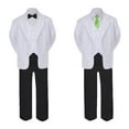 thumbnail image 2 of 6pc Baby Toddler Boy Teen Formal Black & White Suit Set Satin Necktie Sm-20, 2 of 4