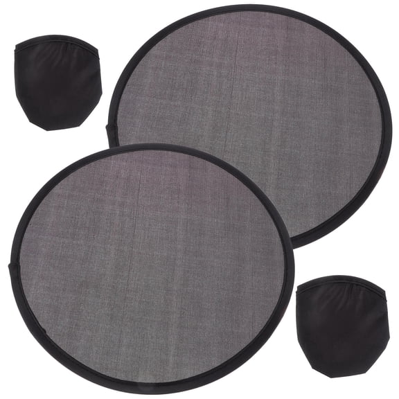 WHAMVOX 2Pcs Circular Folding Fan for Men and Women Portable and Cooling 10.0*9.8*0.1in