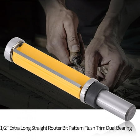 

Fosa Wood Edge Router Bit Straight Woodworking Router Bit Edge Finishing Tool 2-1/2 L x 3/4 Dia x 1/2 Shank w/ Bearings Woodworking Bit