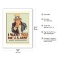 thumbnail image 2 of I Want You for U.S. Army - WWI - Uncle Sam - Vintage War Poster by James Montgomery Flagg c.1978 - Fine Art Matte Paper Print (Unframed) 18x24in, 2 of 4