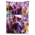 thumbnail image 3 of Ambesonne Purple Tablecloth Rectangular Table Cover, Blooming Iris Flowers, 52"x70", Yellow Purple, 3 of 4