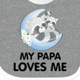 thumbnail image 4 of Inktastic Raccoon My Papa Loves Me Boys or Girls Baby Bib, 4 of 4