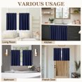 thumbnail image 6 of Rosnek 2 Panels Blackout Tiers Curtain for Small Window Rod Pocket Kitchen Curtains Room Darkening Short Curtains for Bedroom, Navy Blue, 6 of 7