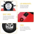 thumbnail image 3 of Lowestbest Kids Electric Motorcycle, Kids Motorcycle Ride On Car, Electric Tricycle Battery-Powered 3 Wheeler Gifts Motorcycle for Child, Red, 3 of 7