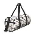 thumbnail image 3 of Xecao Anchors and Ropes print Round Travel Duffel Bag is a foldable gym bag with an inner pocket, perfect for travel sports, 3 of 8