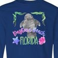 thumbnail image 4 of Inktastic Daytona Beach Florida Cute Swimming Manatee Long Sleeve Youth T-Shirt, 4 of 5
