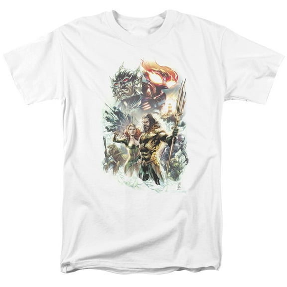 Aquaman Movie King Of Atlantis S/S Adult 18/1 T-Shirt White