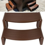 Kojem Spa Hot Tubs Step Stairs Outdoor Non Slip Portable for Sided Handi-Step Spa Pool Ladders Espresso Plastic