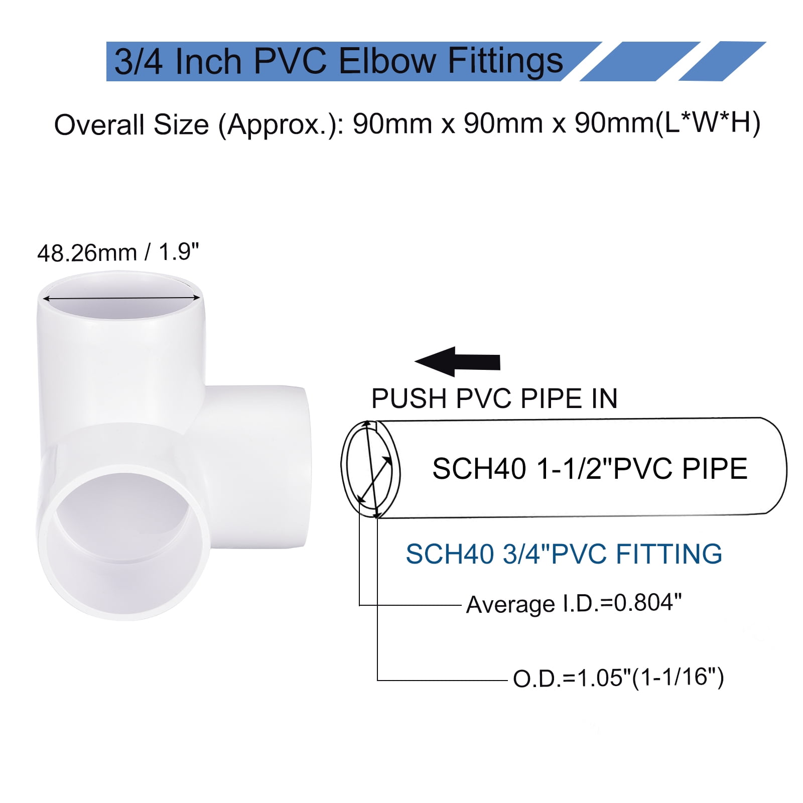 Lot De 10 Té Coin 3 Voies PVC 25mm - Connecteurs Plastiques Robustes Pour Tuyauterie, Serres Et Meubles