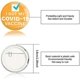 thumbnail image 2 of 9 unidades de botones con el lema "Me vacuné contra el COVID-19". Botones para hombre/mujer, para médicos, enfermeras y hospitales. Botones naranjas de 2-1/4 pulgadas., 2 of 7