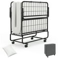 thumbnail image 1 of Patiojoy Folding Bed with Mattress 75" x 39" Twin Size Rollaway Adult Bed with Memory Foam Mattress &Pillow, 1 of 9