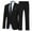 Black, variant on LEKDFST Mens Suit 2 Piece Suits for Men One Button Slim Fit Solid Jacket and Pants Tuxedo Set Business Wedding Party Black L