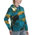 thumbnail image 6 of Kdxio Watercolor Blue Marbled Print Womens Oversized Hoodies Sweatshirts Hooded Pullover Tops Sweaters Casual-X-Large, 6 of 7