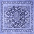 thumbnail image 1 of Ahgly Company Machine Washable Indoor Square Medallion Blue Traditional Area Rugs, 4' Square, 1 of 4