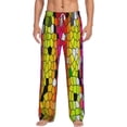 thumbnail image 2 of Lsque Colorful Tie Dye Stained Glass 1 Print Men's Pajama Pants, Lounge Pant - Comfortable Home Wear,Elastic Waistband, Stylish Design-XX-Large, 2 of 9