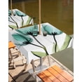 thumbnail image 2 of Boanket Outdoor Tablecloth with Umbrella Hole for Patio/Picnic/Party/Camping, Turquoise Aqua Tulips Waterproof Table Cloth Square Cover Washable, Pastoral Flower Floral Spring (54"x 54"), 2 of 7