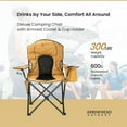 thumbnail image 3 of Portable Folding Camping Quad Chair w/ 4-Can Cooler, Cup-Holder, Heavy-Duty Carrying Bag w/Easy Carry Shoulder Strap, Padded Armrests, Supports up to 330lbs, USA-Based Support, 3 of 7