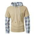 thumbnail image 4 of MHFRRA Sudadera con Capucha y Estampado de Cuadros, de Manga Larga, Informal, de Dos Piezas, para Otoño E Invierno, Ropa de Calle Cómoda para Uso Diario Marrón, 4 of 4