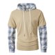 thumbnail image 5 of MHFRRA Sudadera con Capucha y Estampado de Cuadros, de Manga Larga, Informal, de Dos Piezas, para Otoño E Invierno, Ropa de Calle Cómoda para Uso Diario Marrón, 5 of 5