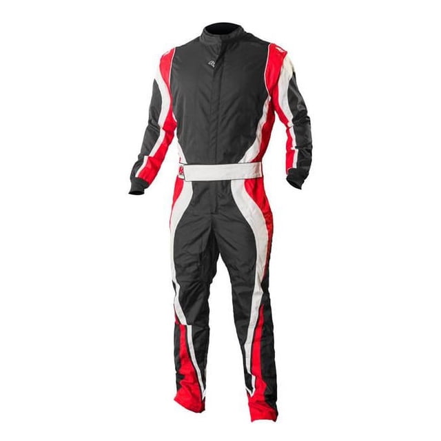 K1 RaceGear 10-SP1-R-M Speed 1 CIK-FIA Level 2 Approved Kart Racing Suit - Red, White & Black - Medium