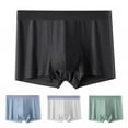 thumbnail image 4 of ruhuadgb Men Boxers Thin Breathable Soft Ice Silk Seamless Daily Wear Anti-septic High Elasticity Male Underpants Men Underwear, 4 of 8