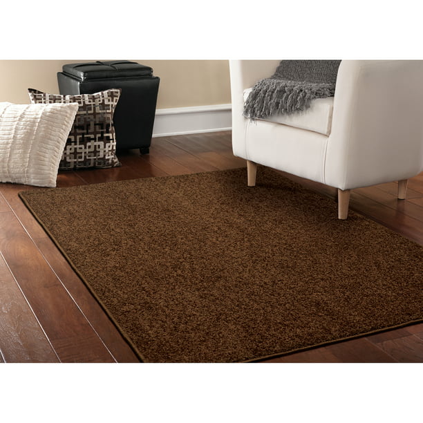 Garland Rugs Value Plush Coffee Bean 6 X 9 Solid Indoor Area Rug Com - Garland Home Decor Rugs