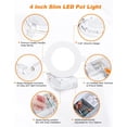 thumbnail image 2 of xianlin-ULCCT Light 3CCT 4 Inch 9W 3000K 4000K 5000K Pot Lights, Dimmable LED Recessed Slim Lighting, 750LM, 1 Pack, 2 of 4