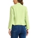 thumbnail image 3 of Blazer Chic para Mujeres Abierto Frontal para Trabajar Traje Corto de Verano Chaqueta Verde Claro-Sólido L, 3 of 6