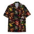 thumbnail image 5 of Camisa hawaiana con estampado 3D de hongos coloridos para hombre, camisas de vacaciones de verano con solapa abotonada, camisa de manga corta para playa urbana, ropa Aloha, 5 of 5