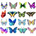 thumbnail image 2 of Set de pegatinas 50 piezas, Pegatinas estéticas de mariposas, pegatinas de vinilo impermeables para portátil maleta caja del teléfono celular casco motocicleta monopatín snowbo, 2 of 4