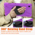 thumbnail image 6 of XYX Case for Samsung Galaxy Tab A9+ 11.0 inch SM-X210/SM-X215/SM-X216 with 360 Degree Rotating, Hand Strap, Shoulder Strap, Purple, 6 of 7