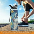 thumbnail image 6 of Qxltty Oil Painting Styles Husky Water Bottle 32 oz with Straw BPA Free Reusable Fitness Sport Bottle Perfect for Travel School Outdoors and Gym, 6 of 7