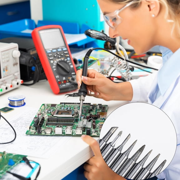 HEMOTON 12 Pcs/set Tip Soldering Iron Replacement Corrosion-resistant