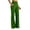 A294 Green, variant on Glisme Women's Trousers Solid Color Elastic Waist With Pockets Summer Breathable Women Wide Leg Pants Size L Black