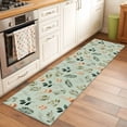 thumbnail image 2 of Runner Rugs 2x6 Ft, Spring Leaves Non Slip Area Rugs for Kitchen Bedroom Entryway, Pink Flowers Pastoral Botanical Green Washable Carpet Runner Rug Floor Mats for Bedroom Home Decor, 2 of 8