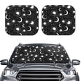 thumbnail image 2 of Balery 2 Piece Crescent and Stars Car Windshield Sun Shade|Foldable Front Windshield Shade for Car Front Window for Most Sedans SUV Truck-Medium, 2 of 7