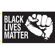 Black Lives Matter Militant Fist 2'X3' Flag Rough Tex 100D