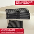 thumbnail image 3 of Hyper Tough 4-Shelf Black Plastic Storage Shelf, 36 in W x 18 in D x 53.2 in H, 600 lb Total Capacity, 3 of 9