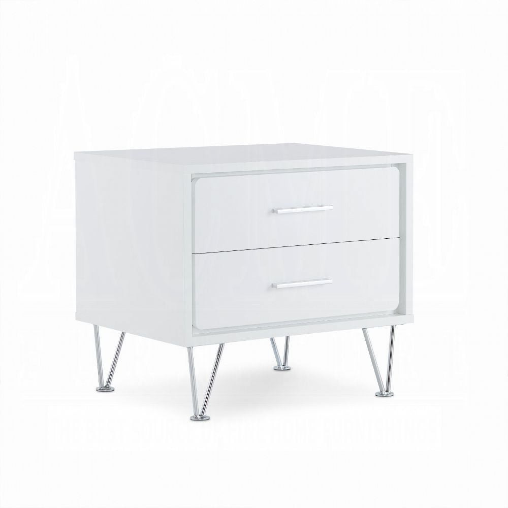 Acme Deoss Nightstand White Walmart Com Walmart Com