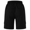 thumbnail image 4 of Womens Summer Shorts Relaxed Fit High Waist Casual 4 Pocketed Hiking Cargo Shorts Outdoor Outfits Cotton And Linen Casual High-Waisted Work Pants Black L, 4 of 9