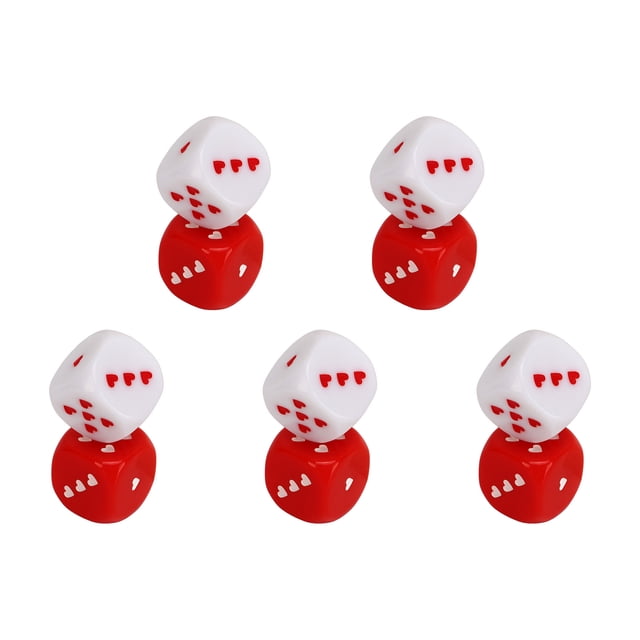 Dados De Corazón, Juego De Dados De Corazón Seguro De Plástico Rojo Blanco Para Viajar Para Fiesta ANGGREK Otros Deportes