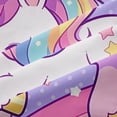 thumbnail image 4 of Manfei Cartoon Unicorn Rainbow Shower Curtain 72Wx72L,Cute Stars Polka Dots Bathroom Curtain, 4 of 6