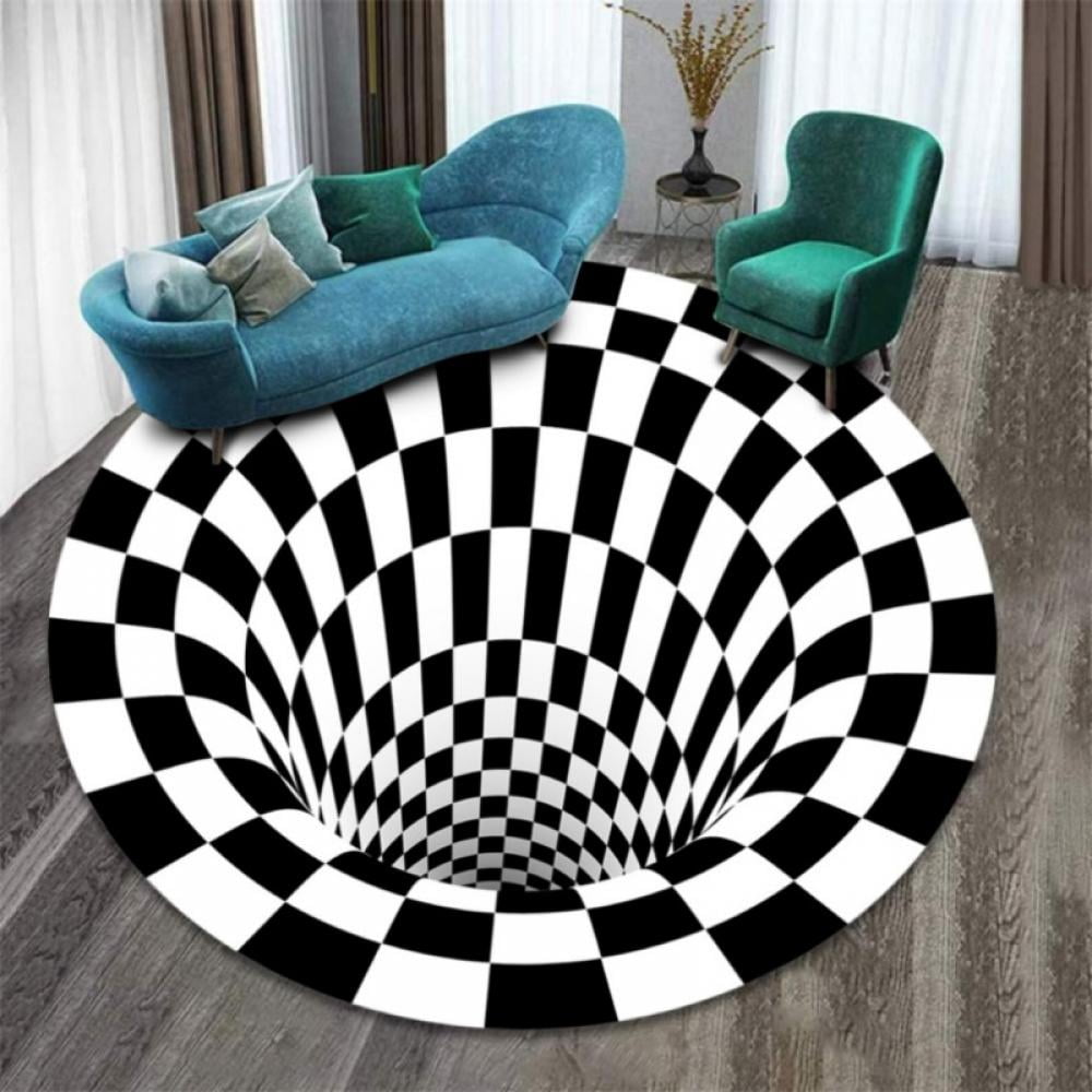 3D Abstract Vortex Rugs Non-Slip Floor Mat Home Runner Rug Carpet Yoga Mat Decor 