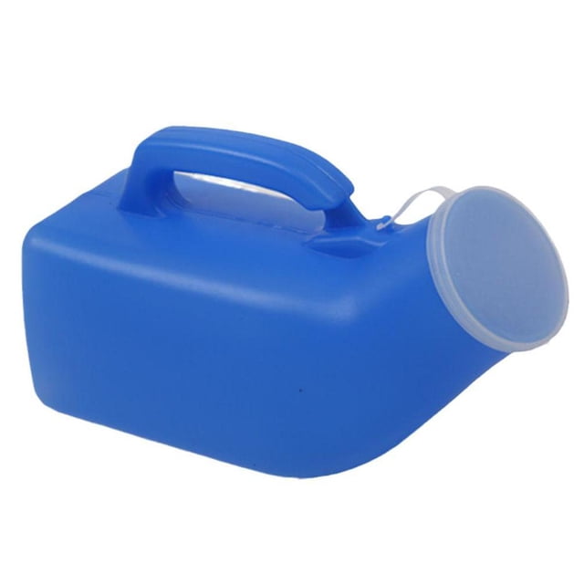 Botella de orina portátil de 2000 ml para hombres y mujeres, inodoro para coche y camping, ligera y fácil de limpiar.