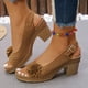 thumbnail image 2 of WILLBEST Sandalias Dama Mujer Zapatos Casuales Cómodos Sandalias De Tacón De Cuña Con Flores Huecas Y Punta Abierta, 2 of 9