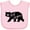 AD-Pink, variant on Inktastic West Virginia Black Bear Silhouette Boys or Girls Baby Bib