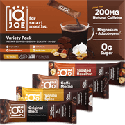 IQJOE Dark Roast Instant Coffee Packets with Lions Mane - New Variety Pack - Sugar Free, Keto, Vegan Coffee with Magnesium L-Threonate, and 200mg of Jitter-Free Caffeine - 16 Count